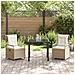 Set da Pranzo per Giardino 3 pcs Beige polyrattan - Foto miniatura 4