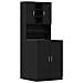 Mobile per lavatrice 2 pcs Rovere nero 70.5 x 71.5 x 181.5 cm - Foto miniatura 1