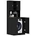 Mobile per lavatrice 2 pcs Rovere nero 70.5 x 71.5 x 181.5 cm - Foto miniatura 3