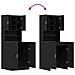 Mobile per lavatrice 2 pcs Rovere nero 70.5 x 71.5 x 181.5 cm - Foto miniatura 5