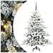 Albero di Natale Artificiale con Rami Pieghevoli Bianco 150 cm - Foto miniatura 1