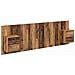Testata con Comodino 3 pcs Legno vecchio Legno multistrato - Foto miniatura 1