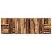 Testata con Comodino 3 pcs Legno vecchio Legno multistrato - Foto miniatura 7
