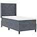 Letto a molle con materasso Grigio scuro 90 x 190 cm Velluto - Foto miniatura 3