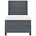 Letto a molle con materasso Grigio scuro 90 x 190 cm Velluto - Foto miniatura 8