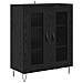 Credenza 2 pcs Rovere Nero Legno multistrato - Foto miniatura 6