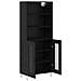 Credenza 2 pcs Rovere Nero Legno multistrato - Foto miniatura 7