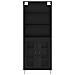 Credenza 2 pcs Rovere Nero Legno multistrato - Foto miniatura 8
