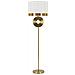 Lampada Da Terra Coin In Ferro Oro Con Dettaglio A Moneta E Paralume Bianco - Foto miniatura 1