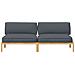 Set di divani con cuscino Antracite 240 x 92 x 69 cm - Foto miniatura 6