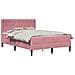 Struttura letto con materasso Rosa 140 x 200 cm Velluto - Foto miniatura 1