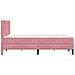 Struttura letto con materasso Rosa 140 x 200 cm Velluto - Foto miniatura 7