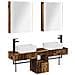 Set di Armadi da Bagno 5 pcs Legno antico 53 x 15,5 x 70 cm - Foto miniatura 1
