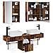 Set di Armadi da Bagno 5 pcs Legno antico 53 x 15,5 x 70 cm - Foto miniatura 3