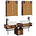 Set di Armadi da Bagno 5 pcs Legno antico 53 x 15,5 x 70 cm - Foto miniatura 8