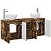 Set di Armadi da Bagno 3 pz Rovere Fumo 49,5 x 35 x 63 cm - Foto miniatura 3