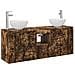 Set di Armadi da Bagno 3 pz Rovere Fumo 49,5 x 35 x 63 cm - Foto miniatura 1