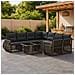 Set Divano da Giardino 9 pz Grigio e Grigio Scuro polyrattan - Foto miniatura 9
