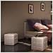 2 Cubi Pouf Imbottiti, Cubo Sgabello, Bianco - Foto miniatura 4