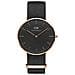 Orologio Donna Oro Rosato Classic Black Cornwall Quadrante Nero Cinturino Tessuto - Foto miniatura 5