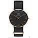 Orologio Donna Oro Rosato Classic Black Cornwall Quadrante Nero Cinturino Tessuto - Foto miniatura 1