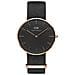 Orologio Donna Oro Rosato Classic Black Cornwall Quadrante Nero Cinturino Tessuto - Foto miniatura 8