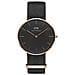 Orologio Donna Oro Rosato Classic Black Cornwall Quadrante Nero Cinturino Tessuto - Foto miniatura 6