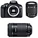 Eos 1300d + 18-55 Is Stm + 55-250 Is Stm Garanti 3 Ans - Foto miniatura 1