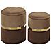 Set Di 2 Pouf Portaoggetti Marrone Wichita - Foto miniatura 14