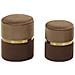 Set Di 2 Pouf Portaoggetti Marrone Wichita - Foto miniatura 1