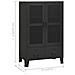 Armadio Classificatore Industriale Nero 70x40x115 cm in Metallo - Foto miniatura 3