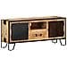 Mobile Porta Tv 110x31x46 Cm In Legno Di Mango Grezzo - Foto miniatura 1