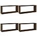 Mensole Cubo Muro 4pz Rovere Marrone 60x15x23 Legno Multistrato - Foto miniatura 2