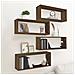 Mensole Cubo Muro 4pz Rovere Marrone 60x15x23 Legno Multistrato - Foto miniatura 1
