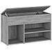 Scarpiera Grigio Sonoma 80x30x45 Cm In Legno Multistrato - Foto miniatura 2