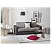 Divano Letto Alicia, Divano A 3 Posti, 100% Made In Italy, Sofà Soggiorno Con Apertura Girevole, In Tessuto Imbottito, Con Braccioli Slim, Cm 200x95h90, Grigio E Antracite - Foto miniatura 1
