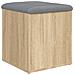 Panca Portaoggetti Rovere Sonoma 42x42x45 Cm Legno Multistrato - Foto miniatura 2