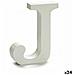 Lettera J Legno Bianco (2 X 16 X 14,5 Cm) (24 Unità) - Foto miniatura 1
