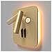 Applique Da Parete Moderno Ios 176 Alluminio Oro Luce Led Integrato 9w - Foto miniatura 2