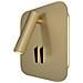 Applique Da Parete Moderno Ios 176 Alluminio Oro Luce Led Integrato 9w - Foto miniatura 1