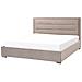 Letto Matrimoniale Con Contenitore Velluto Tortora 180 X 200 Cm Rouen - Foto miniatura 8