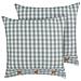 Set Di 2 Cuscini Talya 45 X 45 Cm Verde Menta Trama A Scacchi - Foto miniatura 5