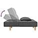 Divano Letto A 2 Posti Con 2 Cuscini Grigio Chiaro In Tessuto - Foto miniatura 5