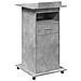 Leggio Con Ruote E Cassetto Grigio 55x55x107 Cm In Multistrato - Foto miniatura 2