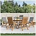 Sedie da Giardino Reclinabili con Cuscini 6 pz in Legno di Teak - Foto miniatura 3