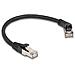 Cavo di rete RJ45 Cat. 6A S /FTP maschio da 45° angolato a destra per maschio diritto 0,25 m nero - Foto miniatura 1