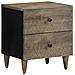 Comodini 2pz Grigio Chiaro 40x33x46 Cm In Legno Massello Mango - Foto miniatura 2