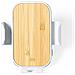 Supporto Per Caricabatterie Da Auto Wireless 15w. Bambù Naturale. Regolabile 11,2x11x7,5 Cm. Colore Bianco - Foto miniatura 3