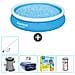 Piscina Fuori Terra - In Giro - 366x76 Cm - Blu - Include Accessori Coordinati Cb20 - Foto miniatura 1