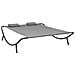Lettino Da Esterno In Tessuto Antracite - Foto miniatura 2